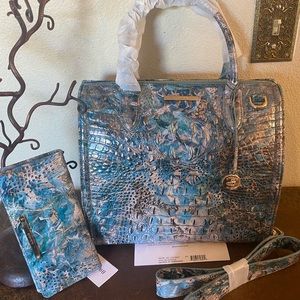 🆕🔥BRAHMIN SET🔥NWT Caroline Blue Lace Melbourne + Matching  NWT Ady Wallet